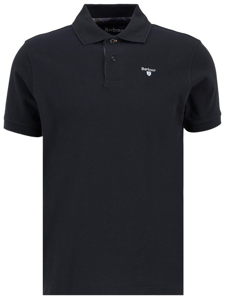 Barbour Tartan Pique Polo Black