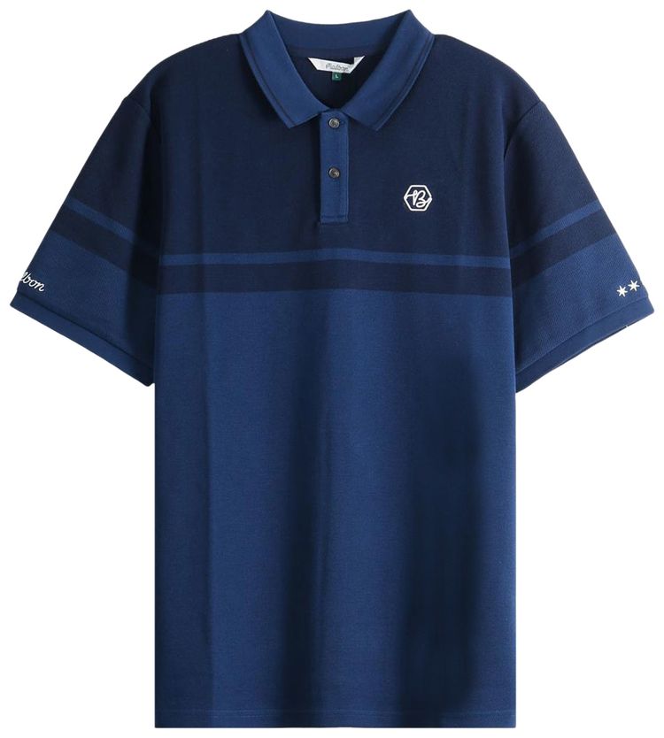 Malbon Bettinardi Pique Polo Shirt Sailor Blue