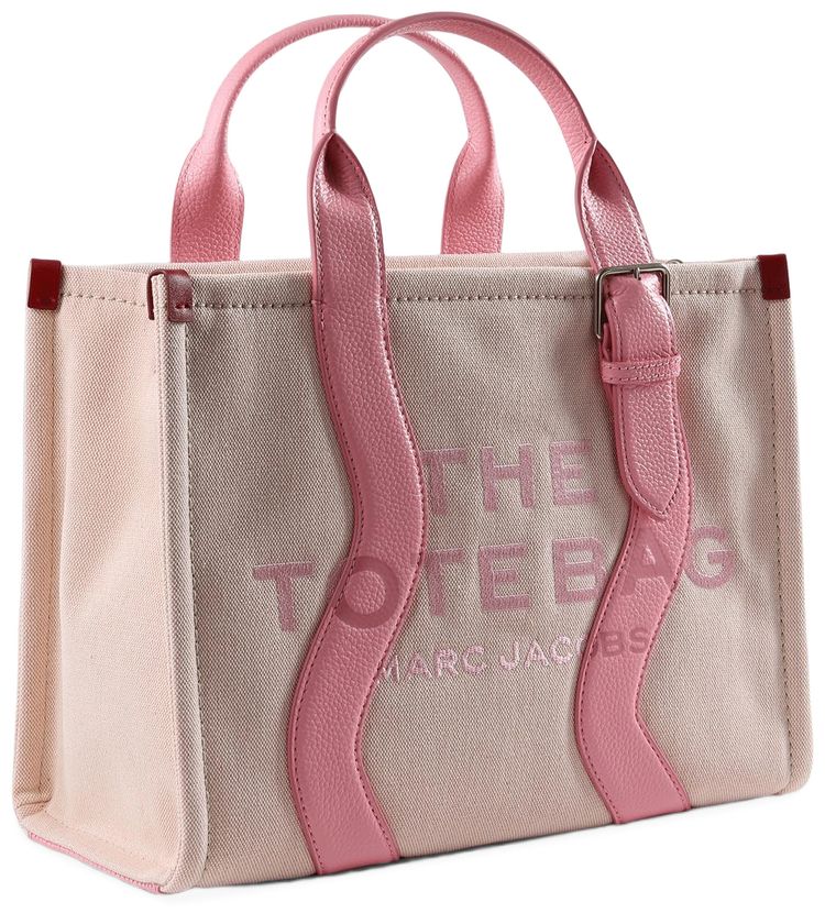 Marc Jacobs The Medium Wavy Canvas Tote Bag Powder Pink