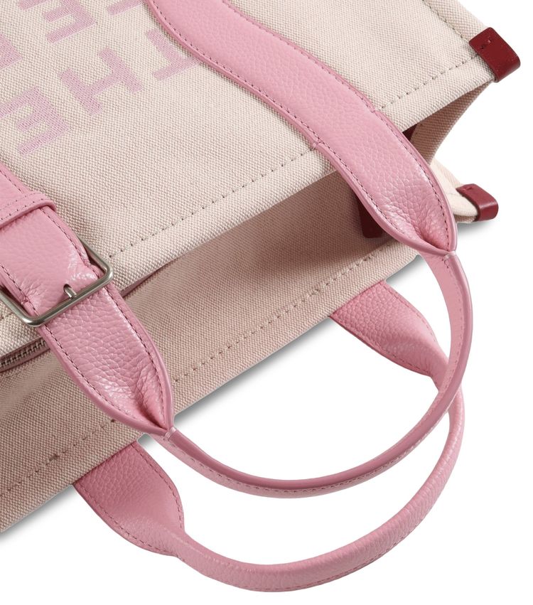 Marc Jacobs The Medium Wavy Canvas Tote Bag Powder Pink