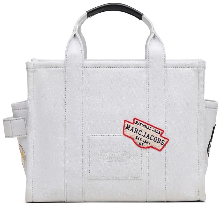 Marc Jacobs The Medium Camp Patchwork Denim Tote Bag Light Wash