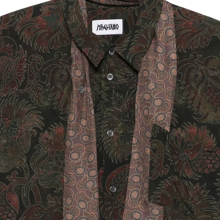 Magliano Liquid Penna Long Sleeve Shirt Pomengrade Green