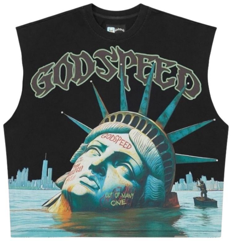 Godspeed Sunken Liberty Sleeveless T Shirt Black