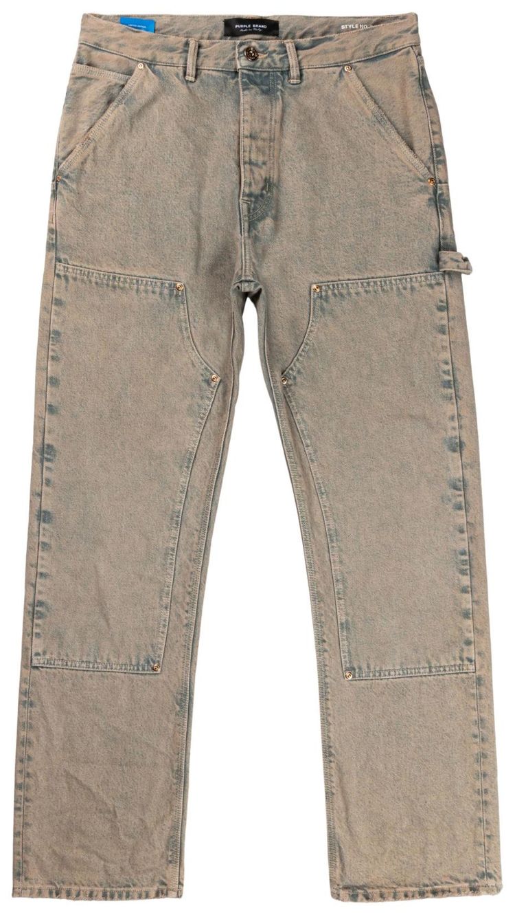 PURPLE BRAND P015 Brown Rice Overdyed Indigo