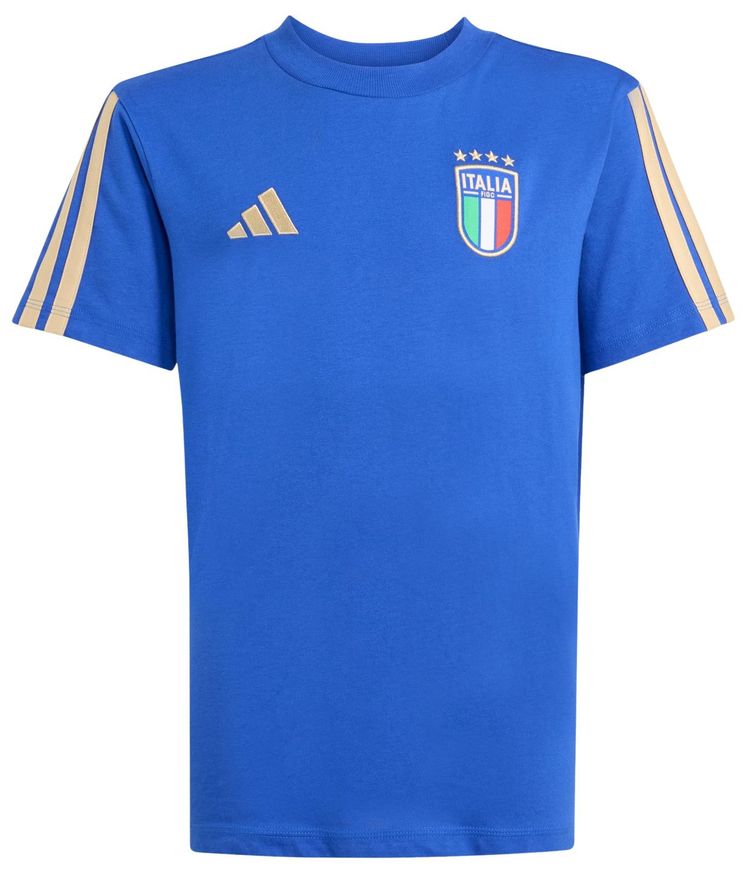 Adidas Italy DNA T Shirt Bold Blue