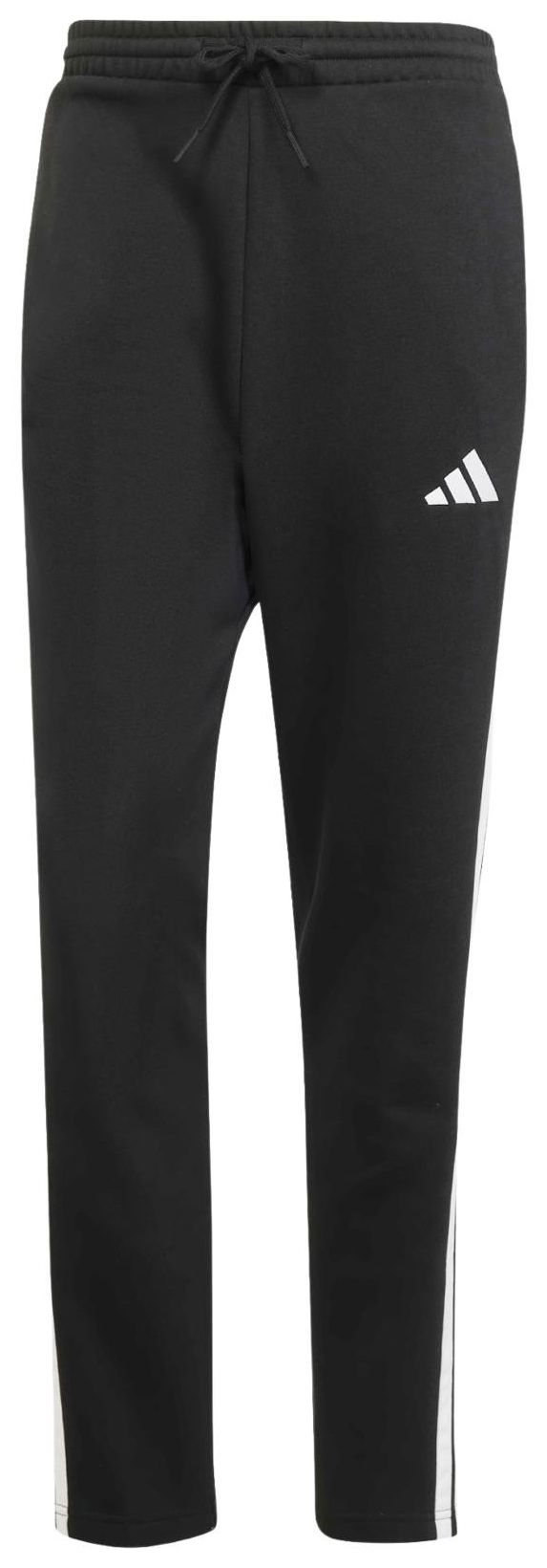 Adidas Essentials 3 Stripes Fleece Pants Open Hem Black  White