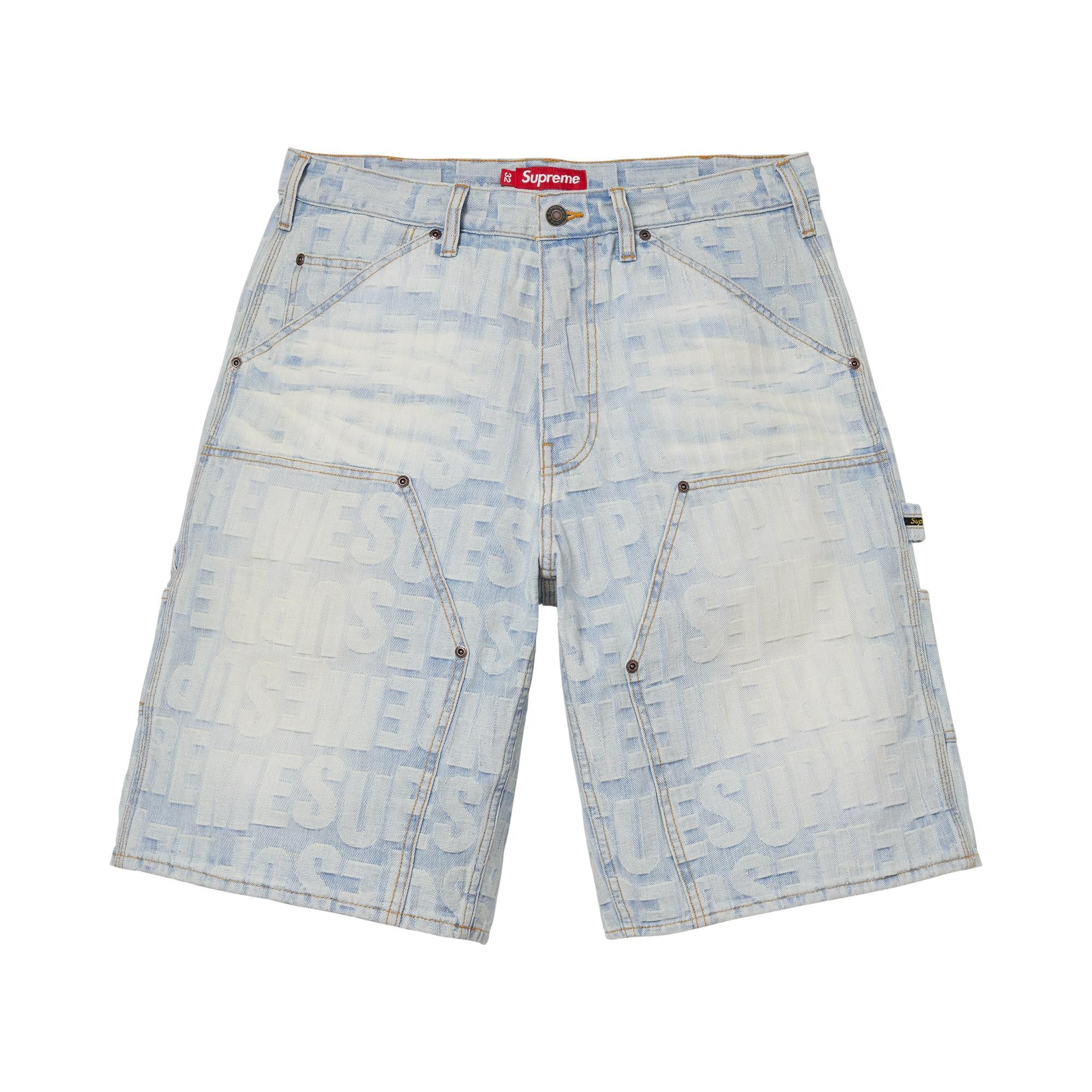 Buy Supreme Repeat Jacquard Double Knee Denim Short 'Light Washed