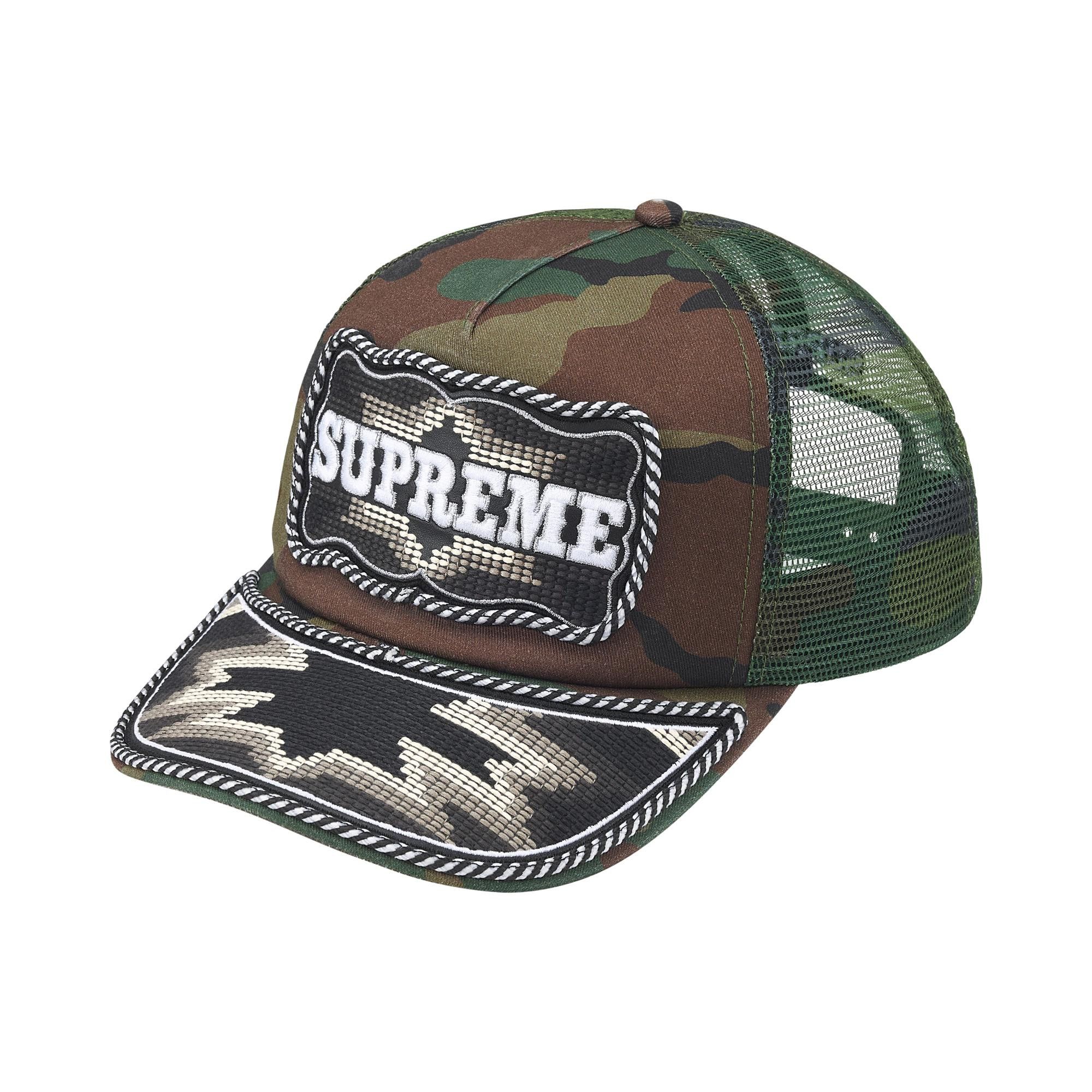 Buy Supreme Western Embroidered Mesh Back 5-Panel 'Woodland Camo