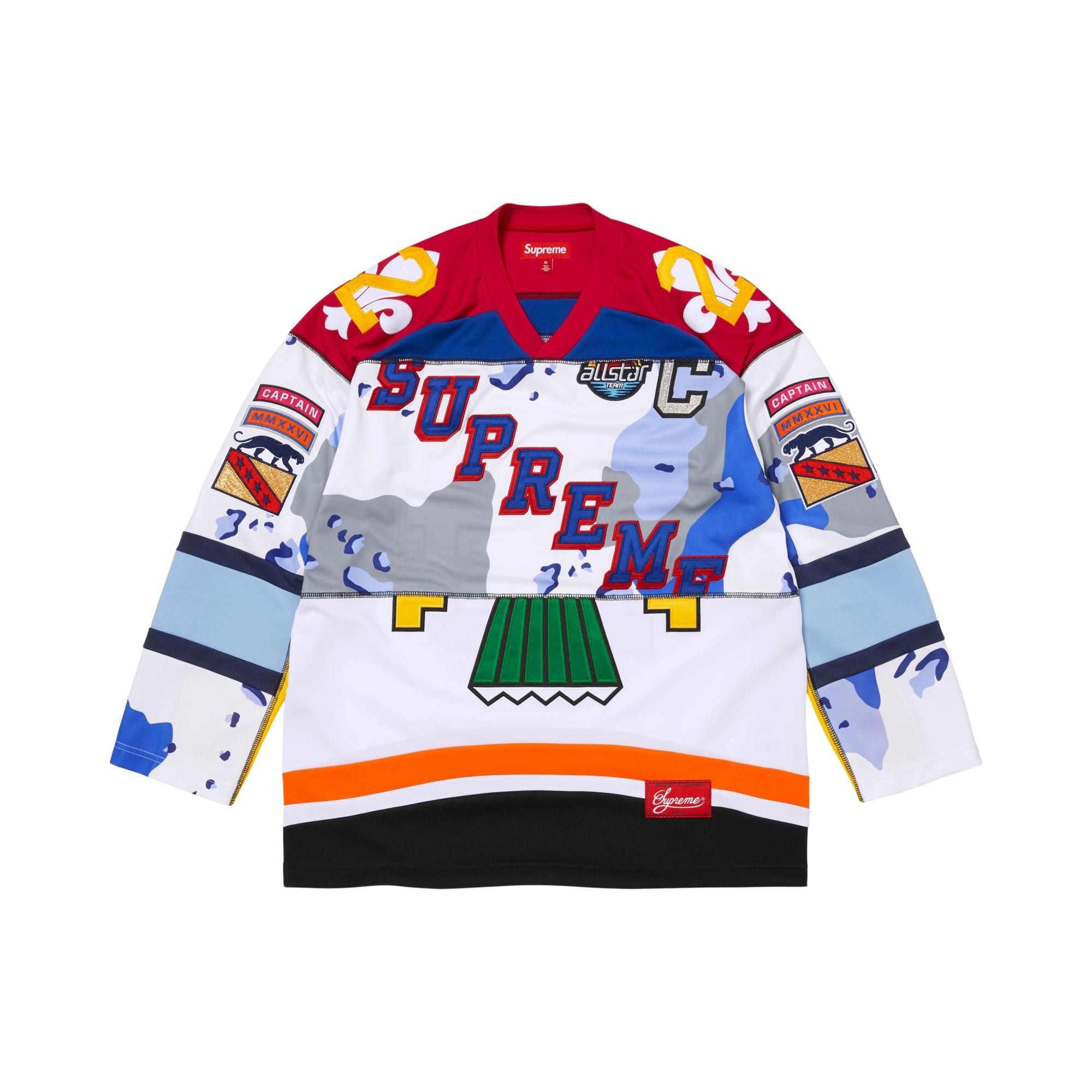 Buy Supreme Paneled Hockey Jersey 'White' - SS26KN34 WHITE | GOAT