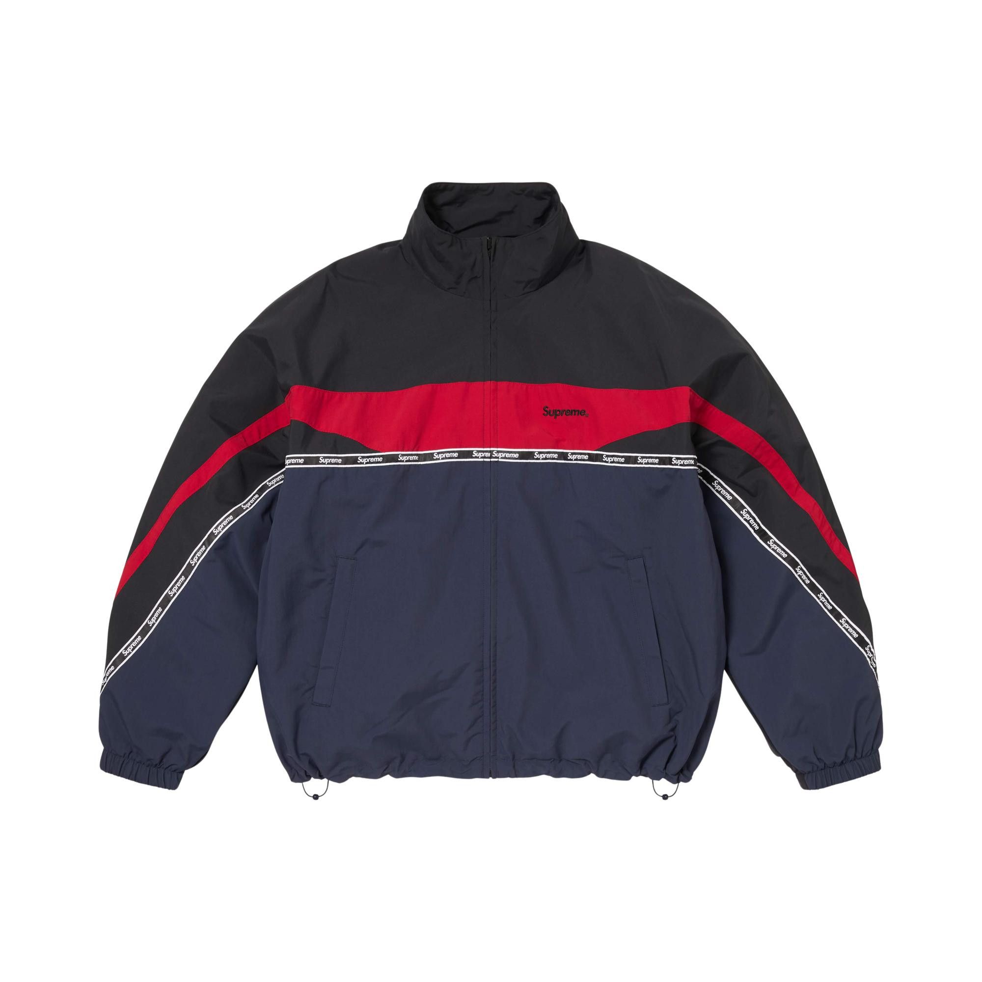 Buy Supreme Logo Taping Track Jacket 'Navy' - SS26J107 NAVY | GOAT