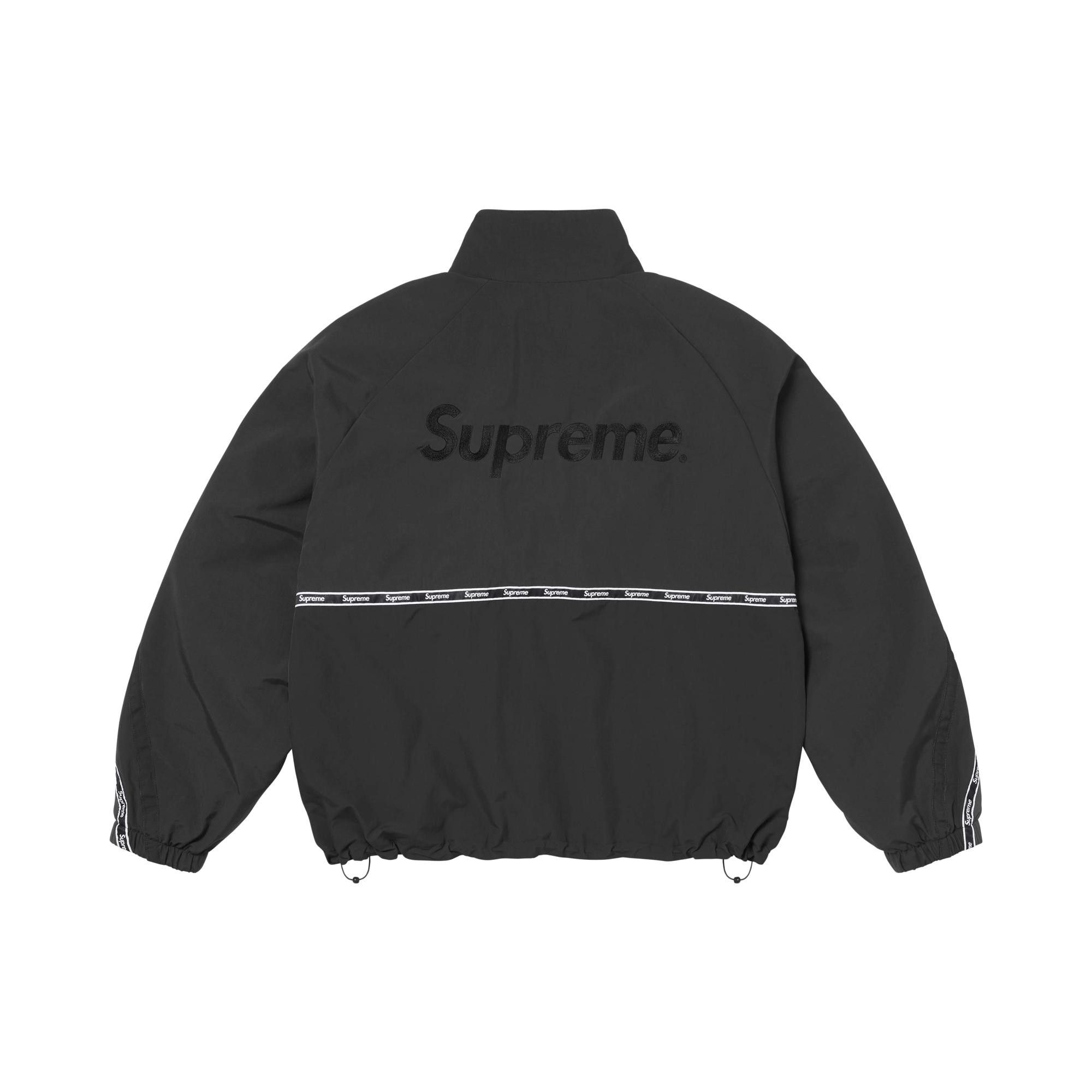Supreme 26SS新作Logo Taping Track Jacket黒M Buy Supreme Logo Taping Track Jacket 'Black' - SS26J107 BLACK | GOAT