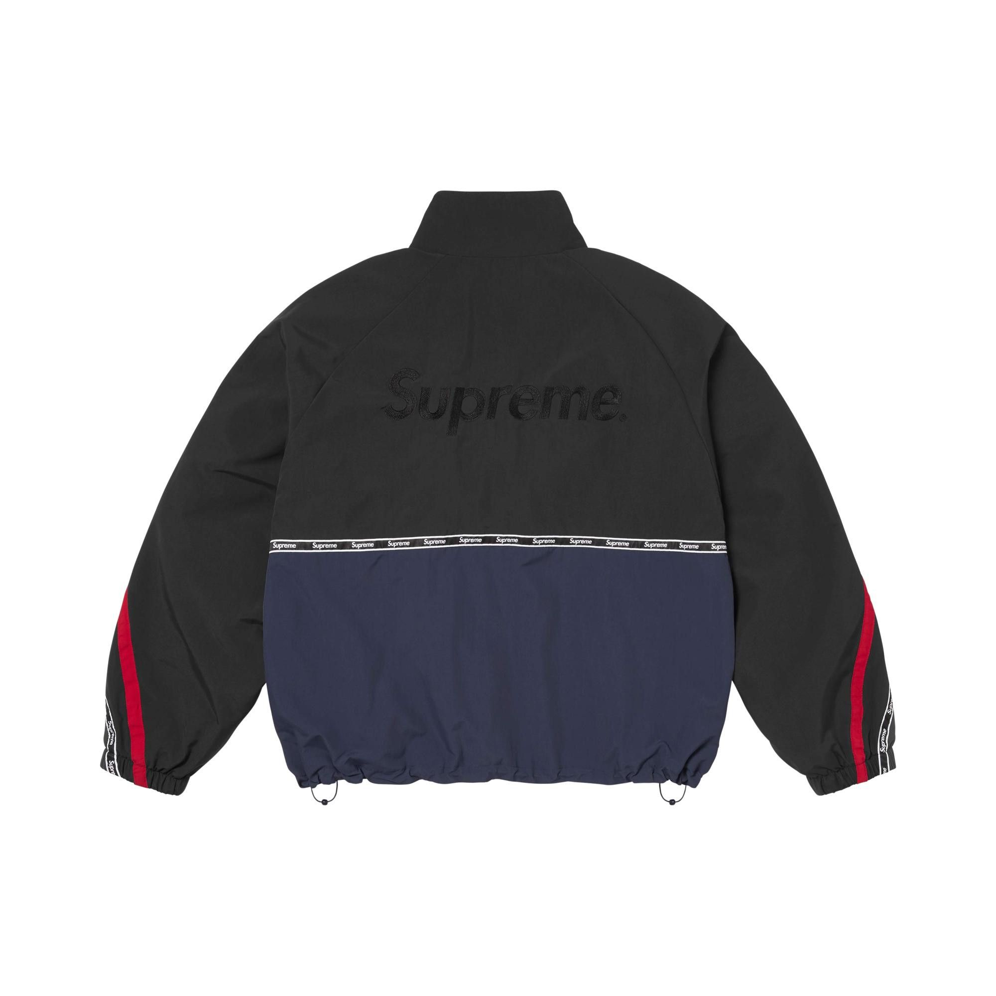 Buy Supreme Logo Taping Track Jacket 'Navy' - SS26J107 NAVY | GOAT