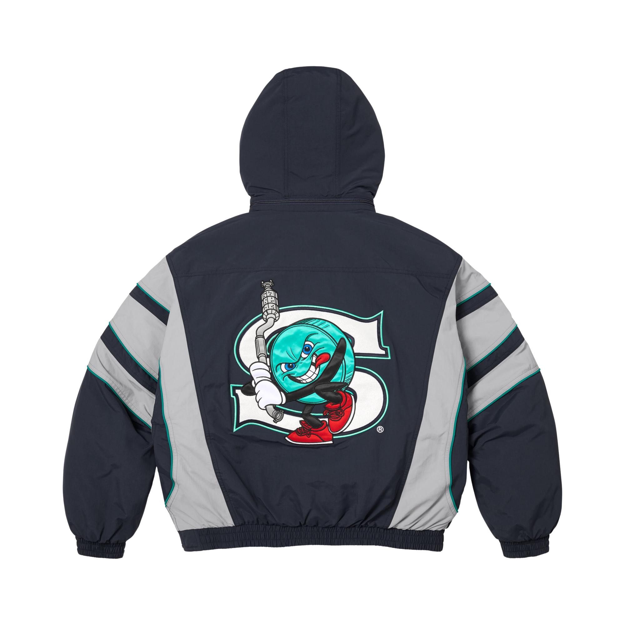 Buy Supreme x Salem Half Zip Stadium Jacket 'Navy' - SS26J78 NAVY