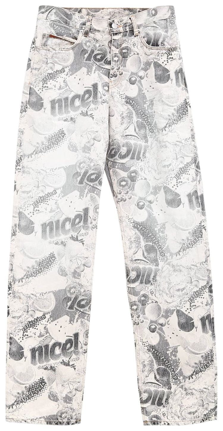 Martine Rose 5 Pocket Relaxed Fit Jean BlackWhiteFruits