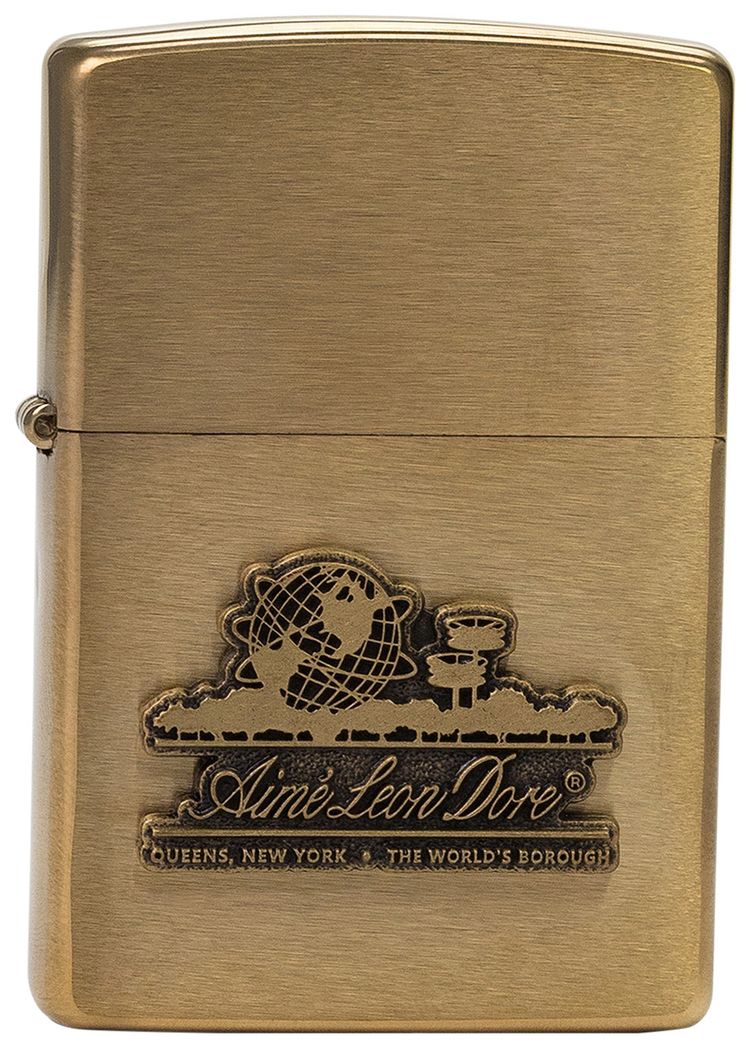 Aime Leon Dore Emblem Zippo Lighter Gold