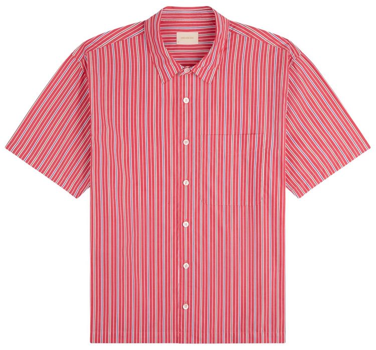 Aime Leon Dore Yarn Dyed Striped Shirt Red Stripe