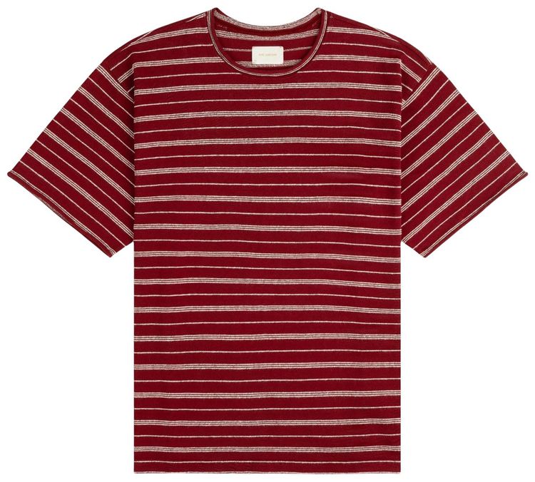 Aime Leon Dore Jacquard Striped Rollneck Tee Maroon