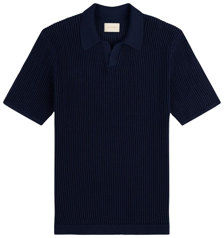 Aime Leon Dore Mesh Knit Polo Navy Blazer