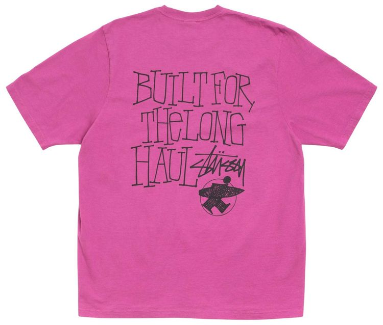 Stussy Long Haul Tee Pigment Dyed Berry