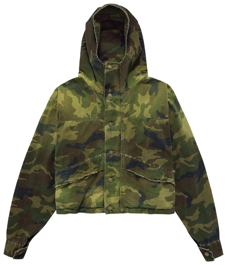 424 Cropped Parka Green