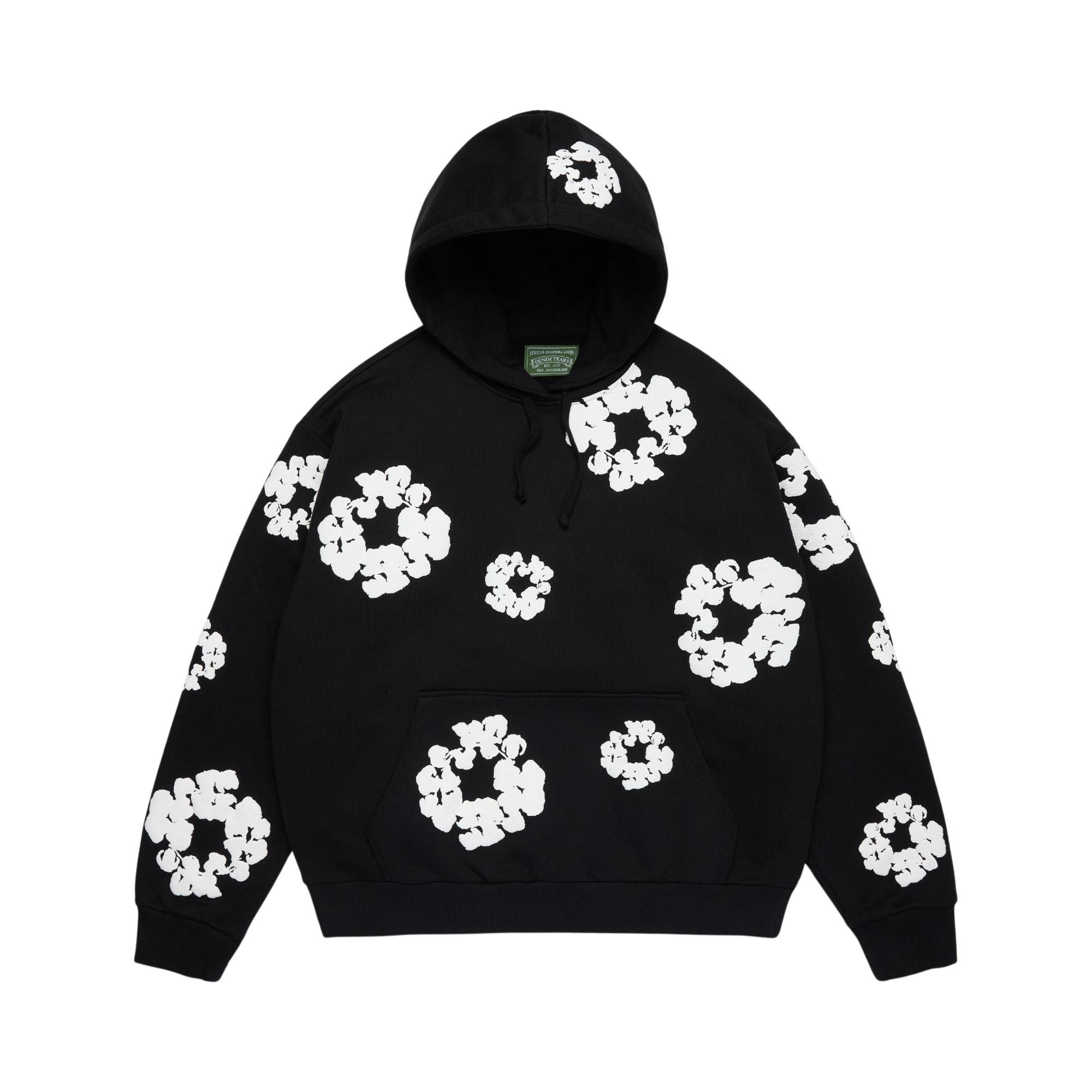 Buy Denim Tears Cotton Wreath Hoodie 'Black' - AOTHD1303BLK | GOAT