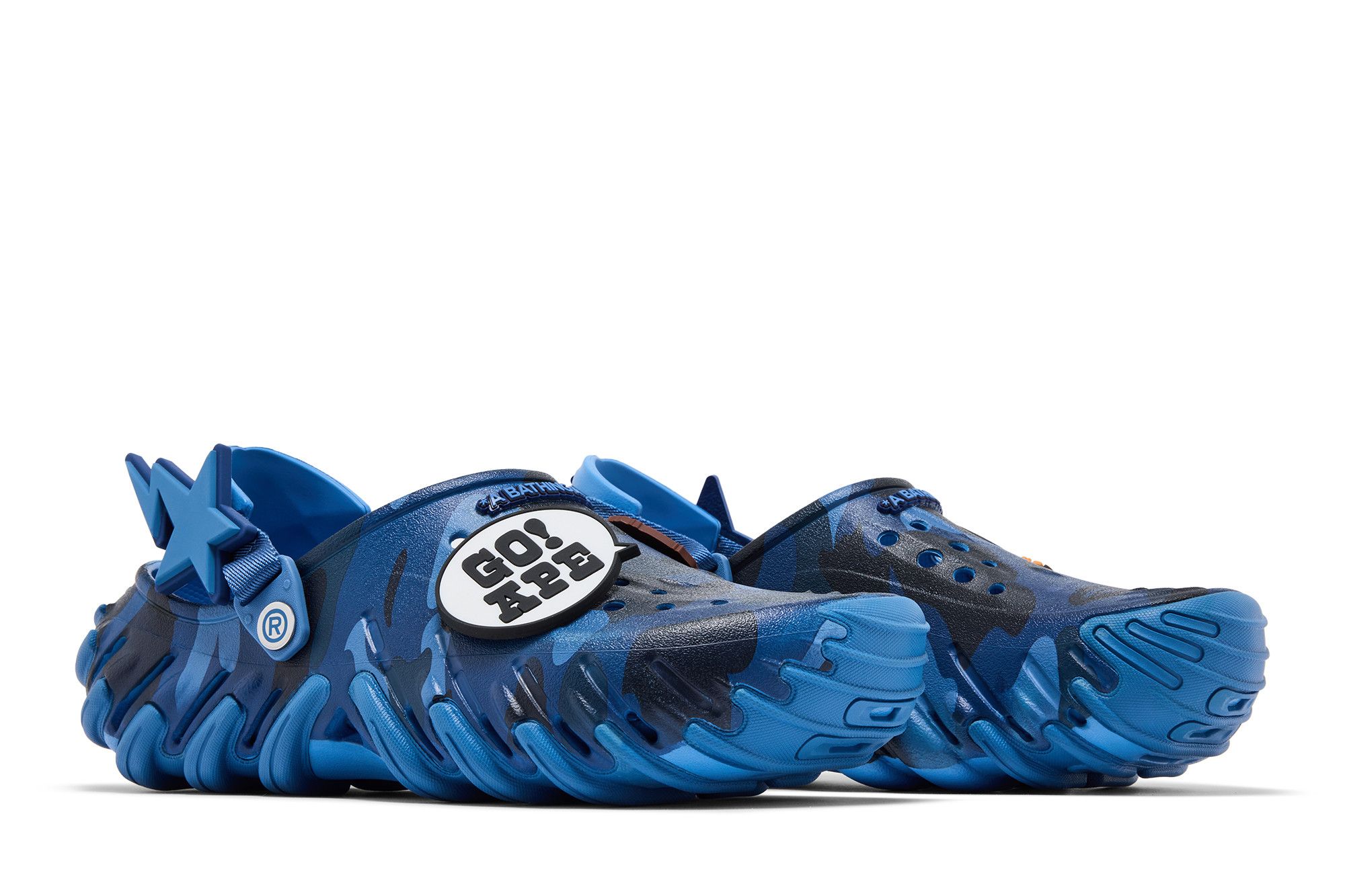 Buy BAPE x Crocs Echo RO Clog 'Blue Camo' - 213140 4SN | GOAT
