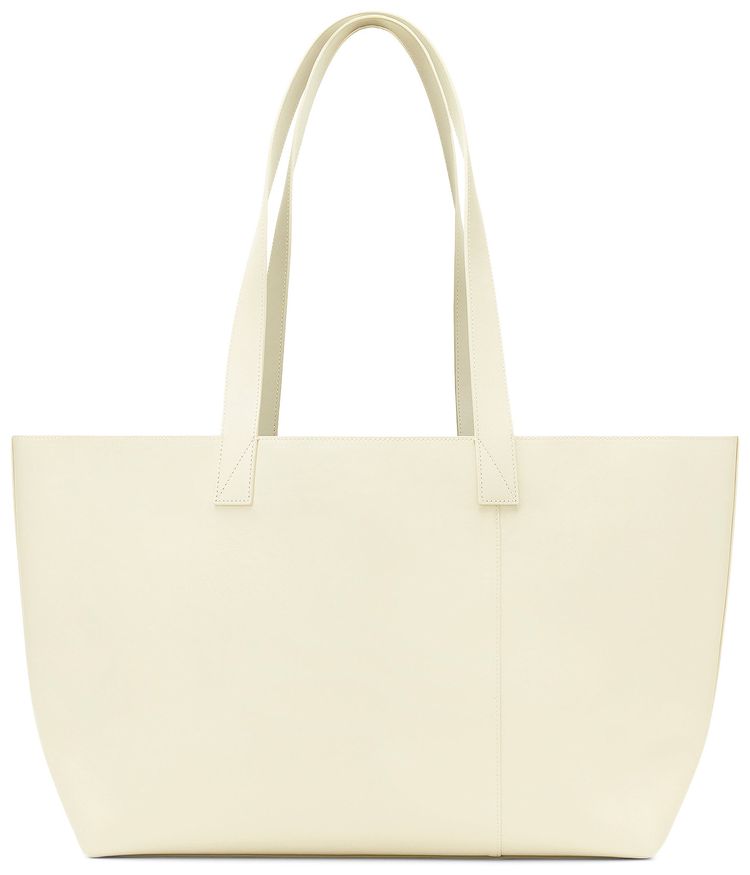 Sp5der Ghost Leather Tote Bag Cream
