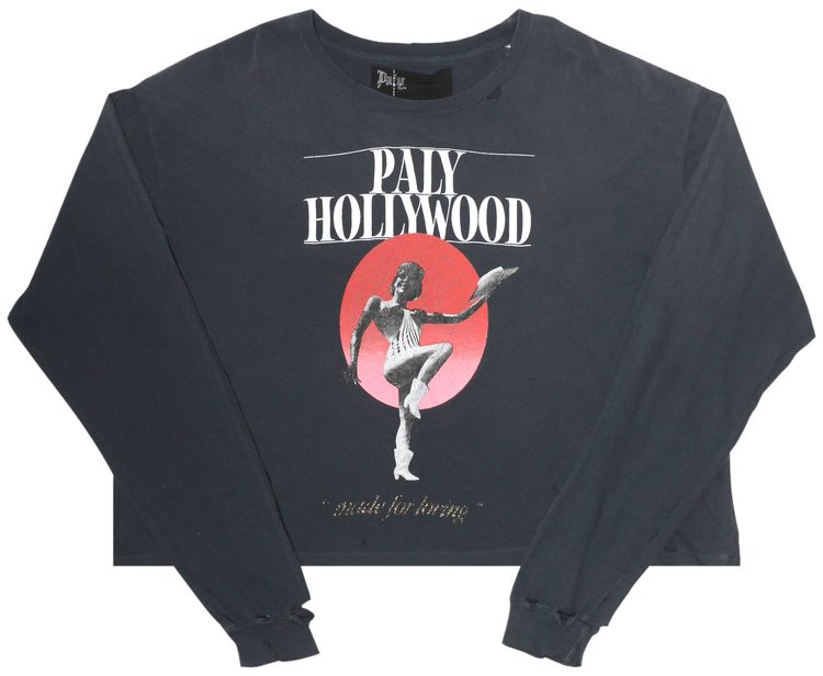 Paly Hollywood Myra Breckenridge Long Sleeve Tee Vintage Black