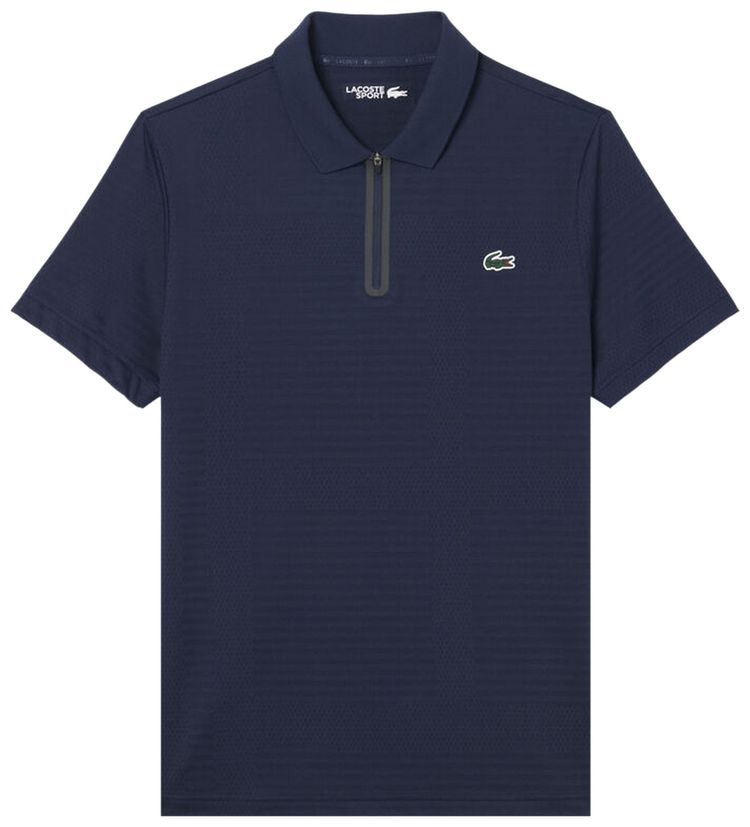 Lacoste Ultra Dry Honeycomb Jersey Tennis Polo Navy Blue