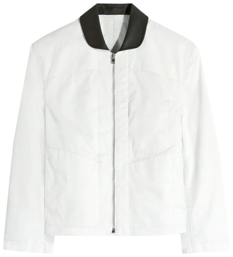 Lemaire Leather Collar Blouson Rice Powder