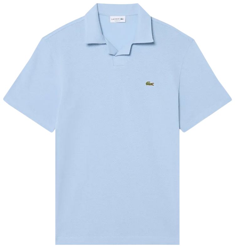Lacoste Short Sleeve Classic Fit Open Neck Blend Polo Chambray