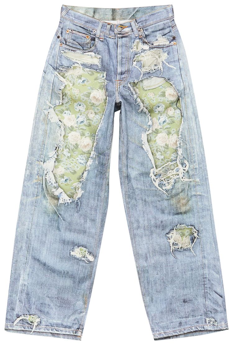 Acne Studios Trompe Loeil Jeans BlueGreen