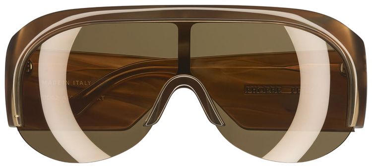Phoebe Philo Half Bomb Glasses Dark Khaki Tortoiseshell