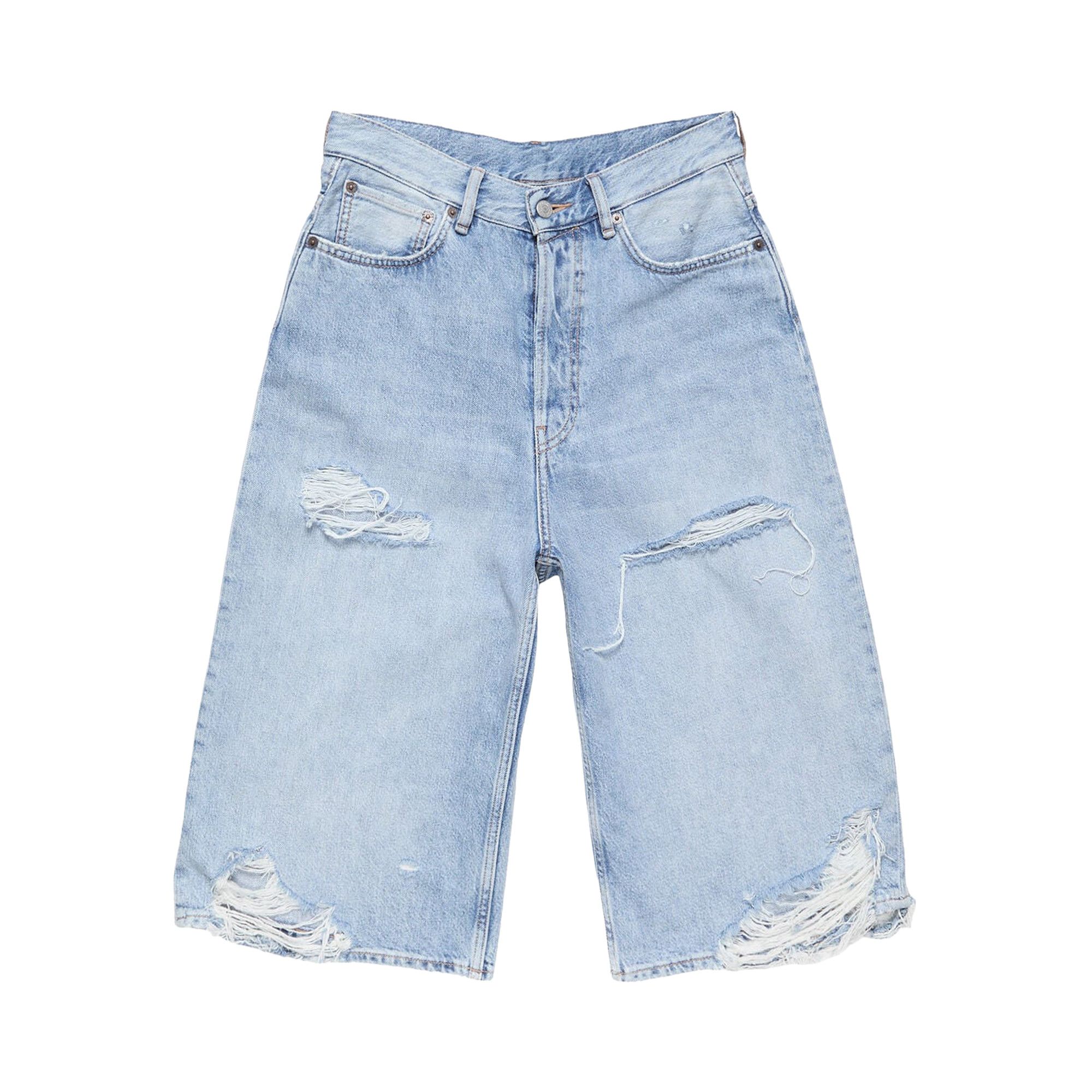 Buy Acne Studios Distressed Denim Shorts 'Light Blue' - CE0086