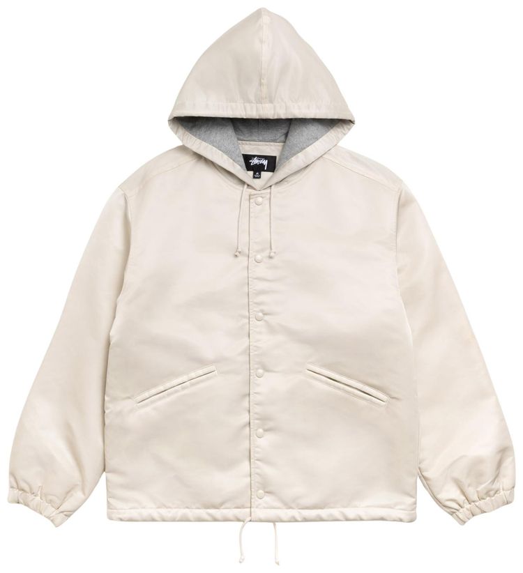Stussy Hooded Coaches Jacket Bone
