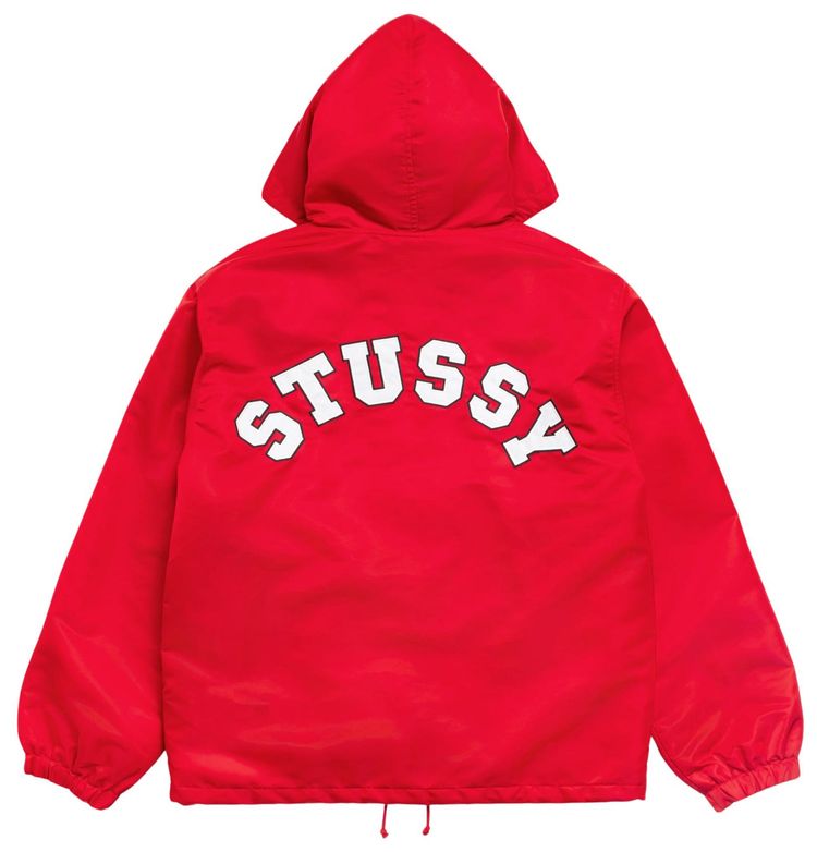 Stussy Hooded Coaches Jacket Red
