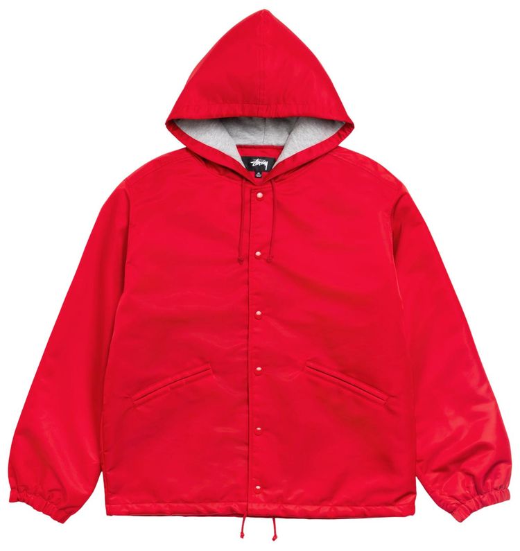 Stussy Hooded Coaches Jacket Red