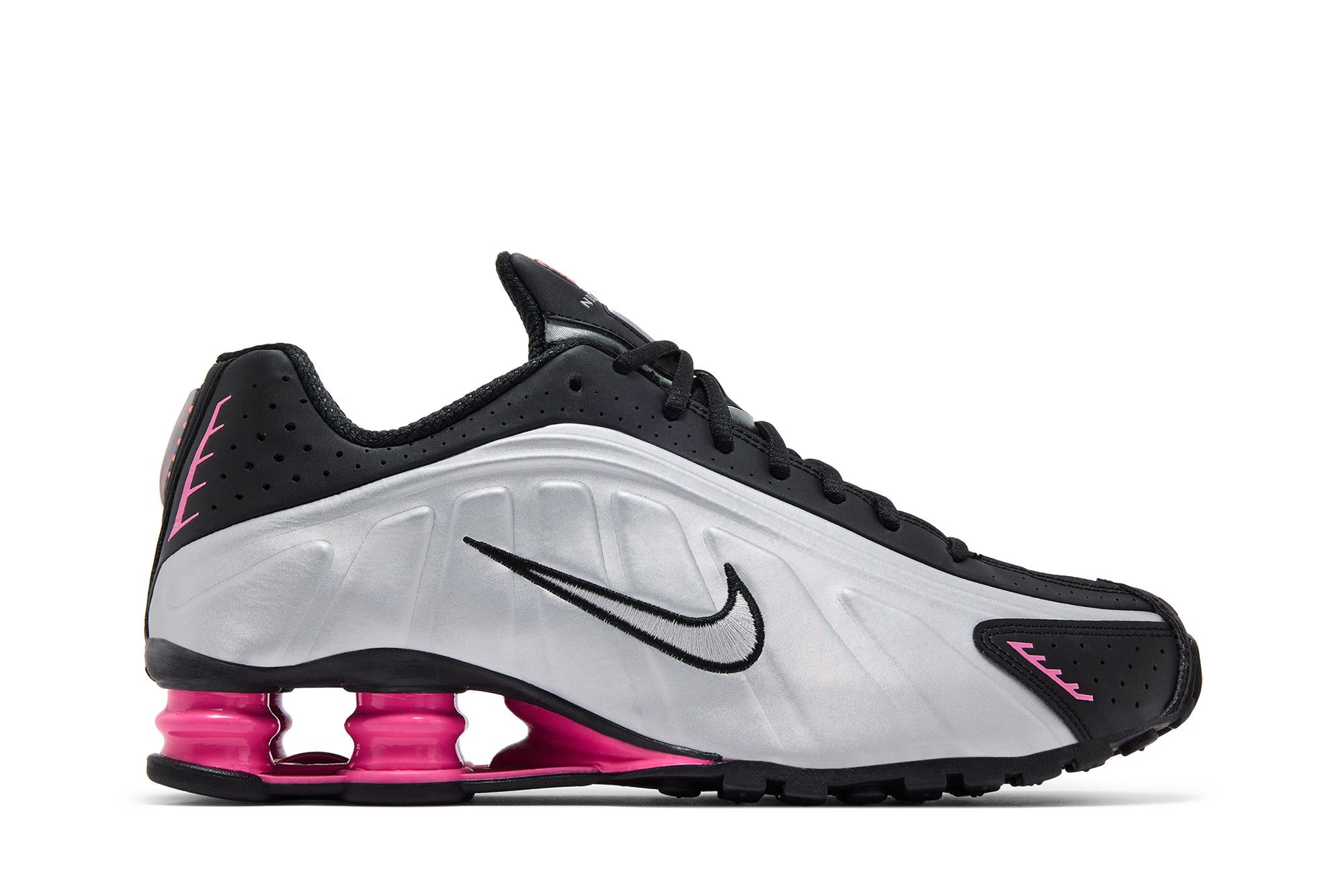 Buy Nike Wmns Shox R4 'Black Metallic Silver Pinksicle' - AR3565