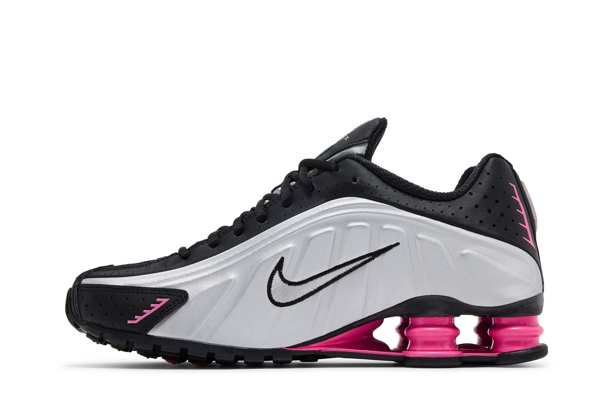 Buy Nike Wmns Shox R4 'Black Metallic Silver Pinksicle' - AR3565