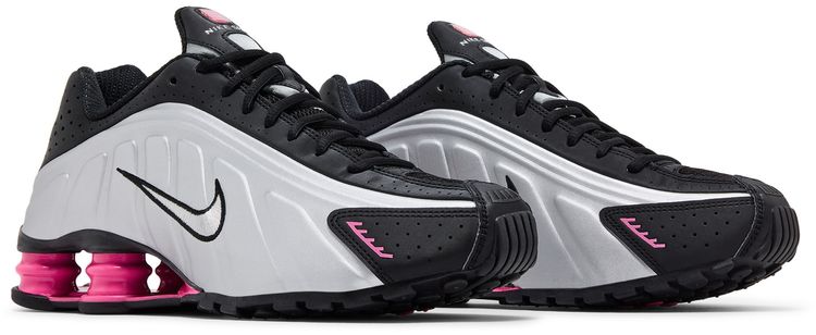 Nike Wmns Shox R4 Black Metallic Silver Pinksicle