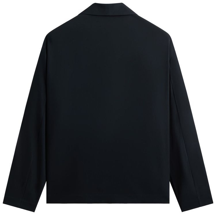 Kith Double Crepe Long Sleeve Thompson Crossover Shirt Black