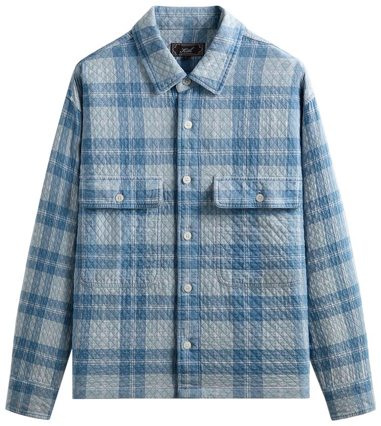 Kith Washed Indigo Plaid Henson Shirt Light Indigo