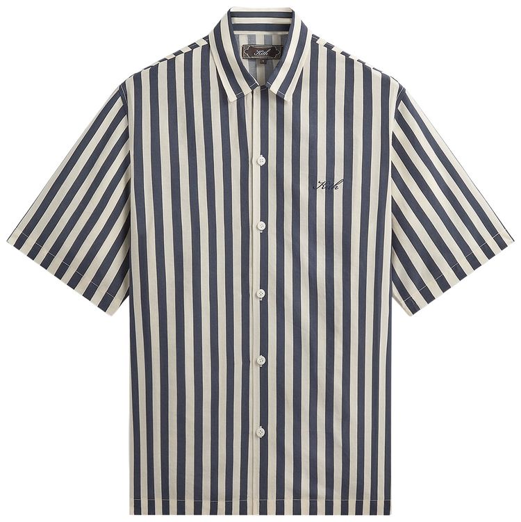 Kith Striped Thompson Camp Collar Shirt Nocturnal
