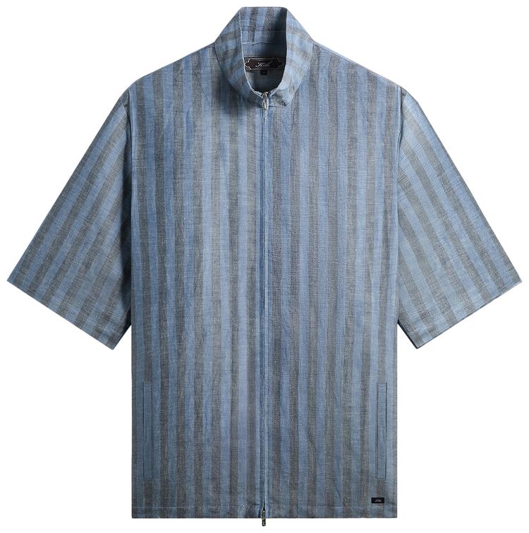 Kith Spun Silk Linen Stripe Colton Zip Front Shirt Guide