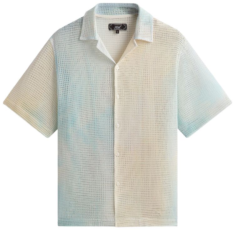 Kith Cloud Dye Cotton Mesh Thompson Camp Collar Shirt Larimar