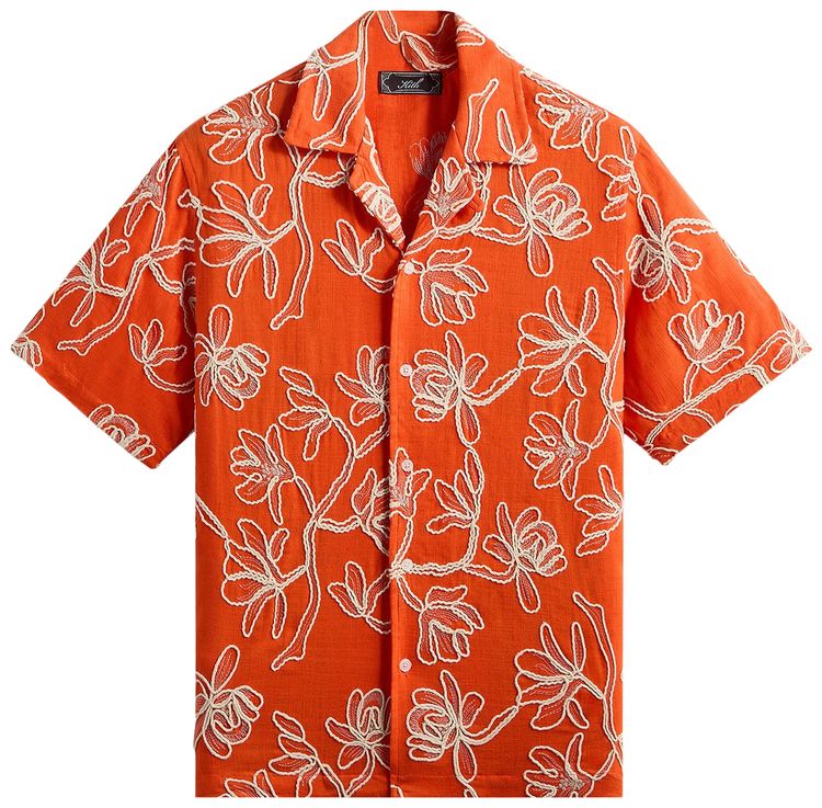 Kith Corded Floral Thompson Camp Collar Shirt Inferno