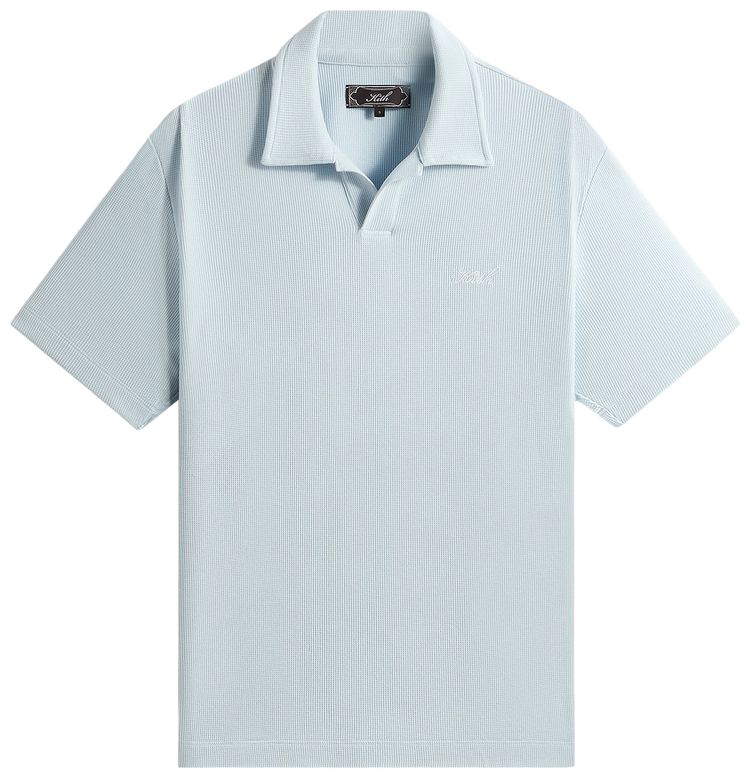 Kith Micro Waffle Drew Polo Light Indigo