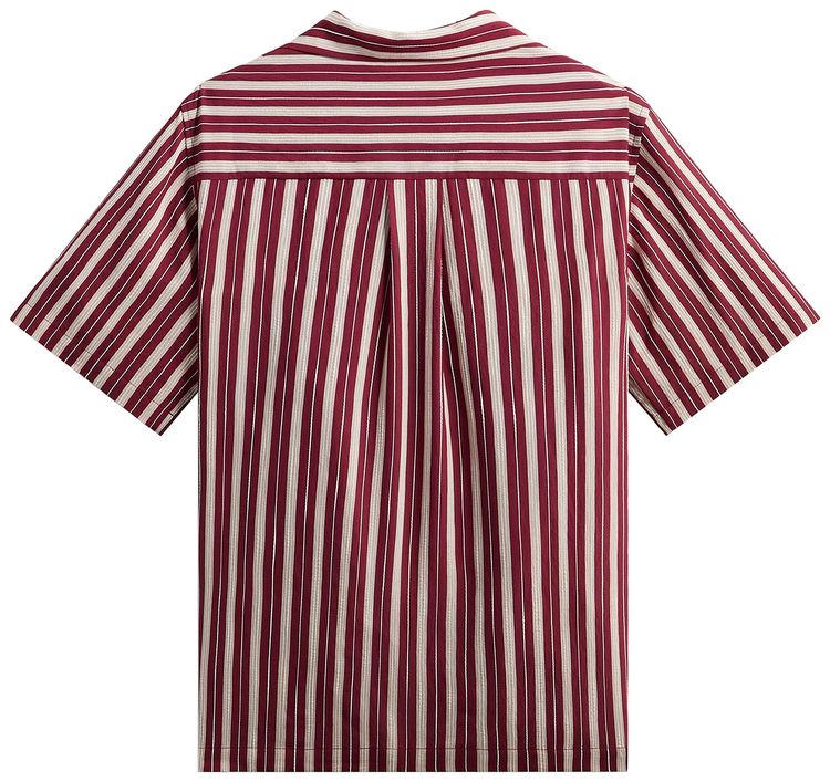 Kith Barre Stripe Thompson Camp Collar Shirt Plum