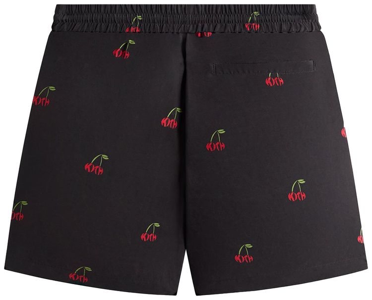 Kith Printed Cherry Cupro Linen Active Short Black