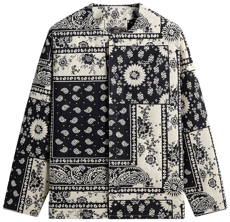 Kith Bandana Jacquard Long Sleeve Willis Shirt Nocturnal